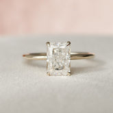 1.5 CT Radiant Hidden Halo Moissanite Engagement Ring 9